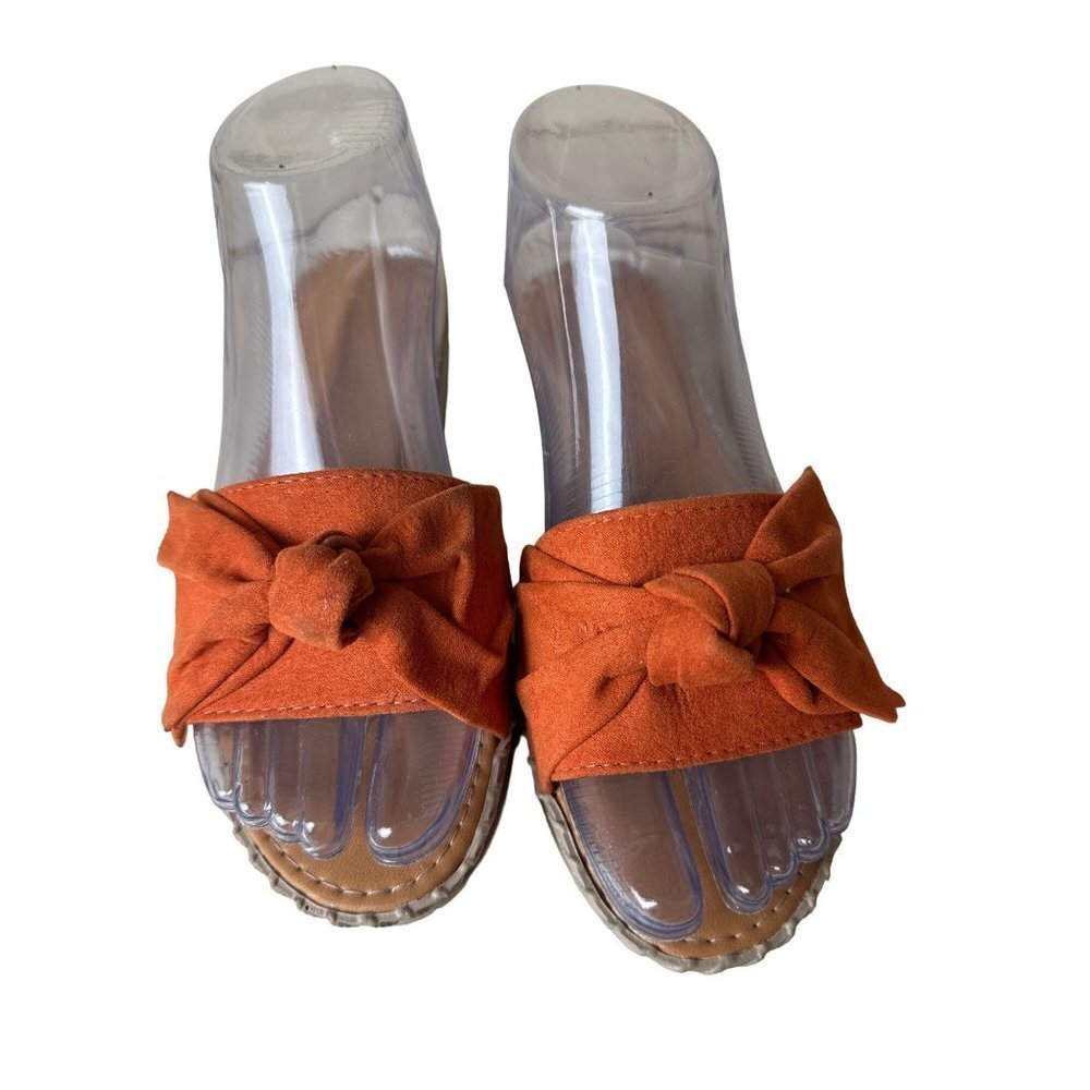 Enjoy Shoes  Women's Sandals Slippers Synthetic Orange Size 6 Uk 4 Sku 2529 - Picture 3 of 11